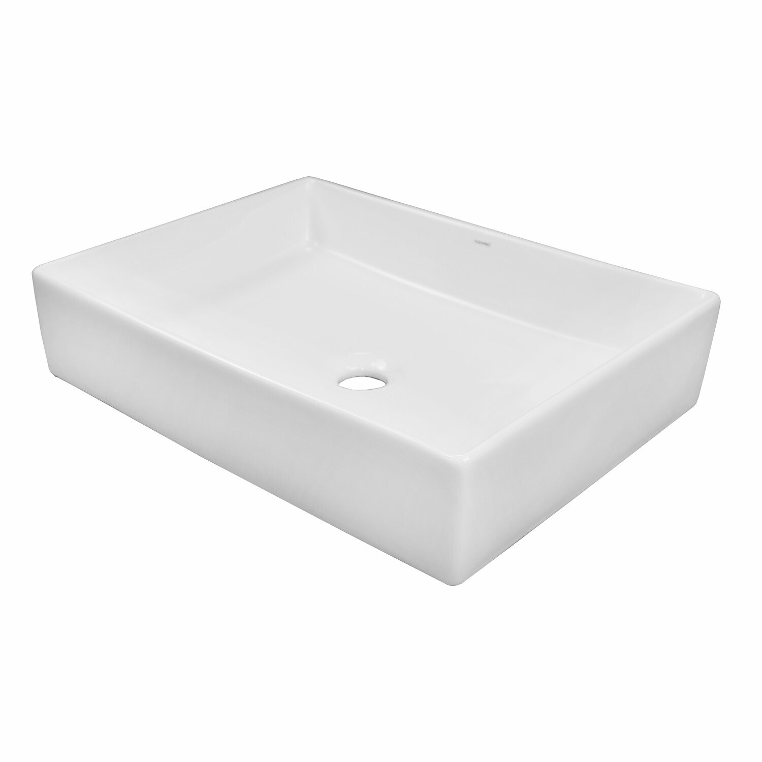 фото Раковина накладная Azario 510х370х110 прямоугольная, белый глянец (AZ-78570B)