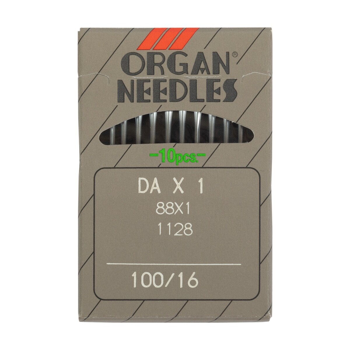 Иглы ORGAN DAх1, для промышленных швейных машин, №100, 10 шт