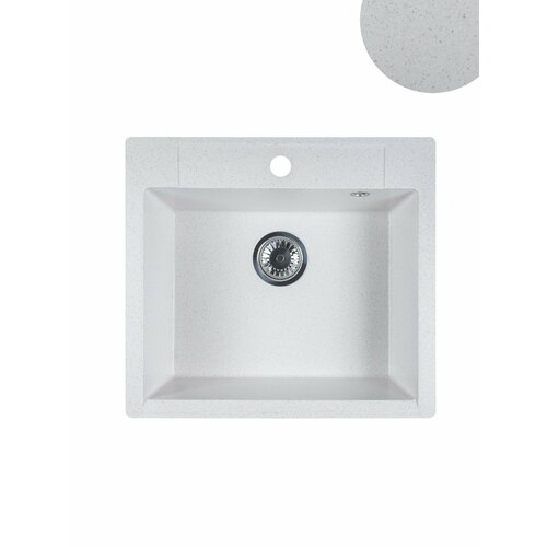 Кухонная мойка прямоугольная 550х500мм Reflexion Cubi RX1555WH, белый