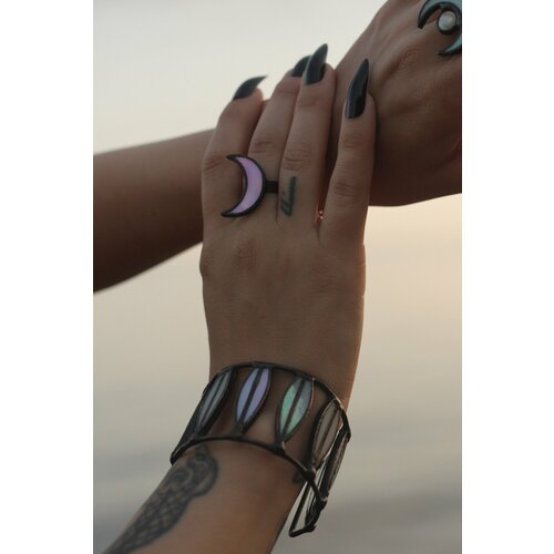 Кольцо KATE SHO, стекло, безразмерное, розовый