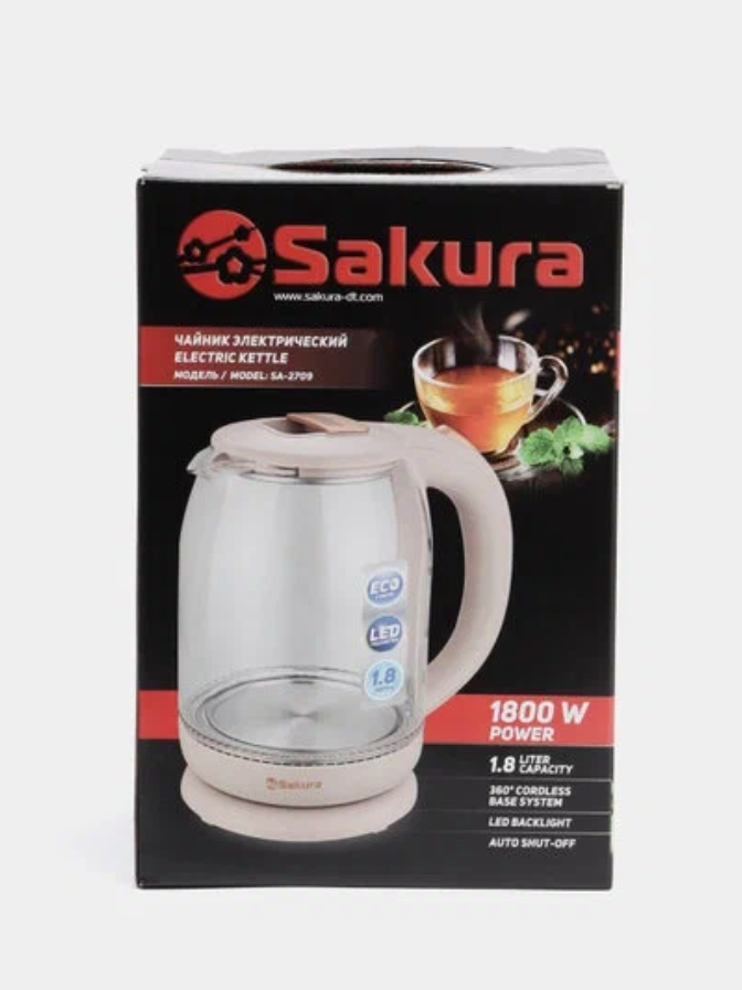 Чайник электрический Sakura SA-2709BR, 1850Вт, 1,7л (цвета в ассорт.) БИТ - фото №18