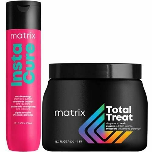 Matrix Total Results Набор для восстановления поврежденных волос, шампунь Instacure, 300мл + маска Total Treat, 500мл