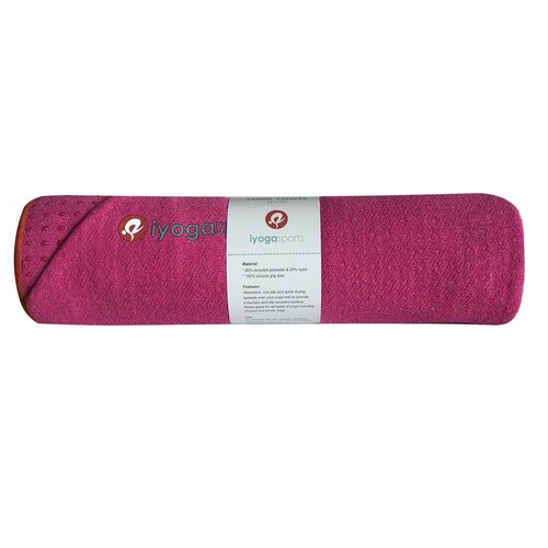 Полотенце для йоги iyogasports, 183*61, розовый