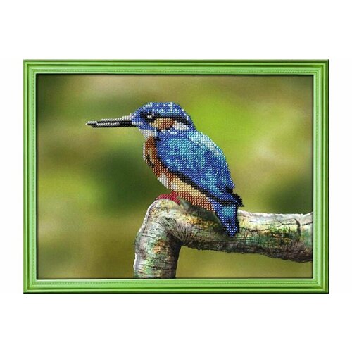 Набор для вышивания бисером вышиваем бисером Зимородок, 25*19см