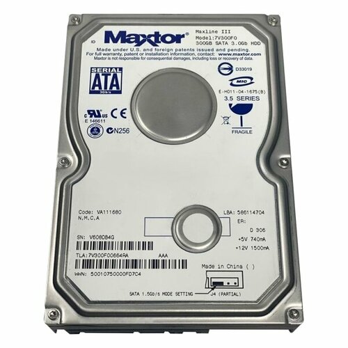 Жесткий Диск Maxtor 7V300F0 300Gb SATA 3,5 HDD