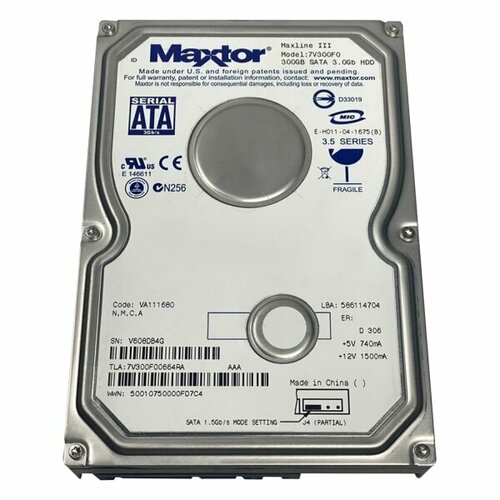 Жесткий Диск Maxtor 7V300F0 300Gb SATA 35 HDD 4910₽