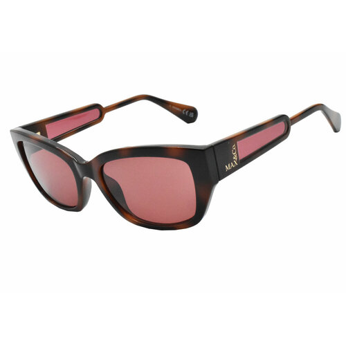 Солнцезащитные очки Max & Co., красный, коричневый