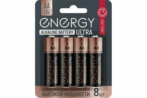 Батарейка алкалиновая Energy Ultra LR6/8B (АА)