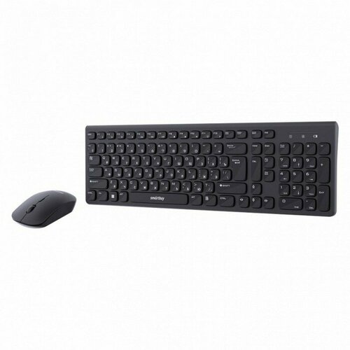 Комплект клавиатура и мышь Smartbuy ONE 250288AG-K, беспровод, мембран,1600 dpi, USB, черынй комплект клавиатура мышь smartbuy 666395ag k black usb black