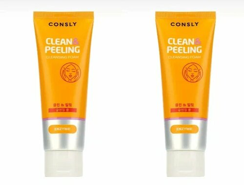 Пенка энзимная обновляющая для умывания Consly Clean&Peeling, с папаином, 120 мл, 2 шт