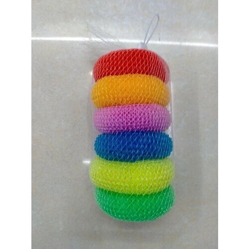 Губка для мытья посуды 6 шт пластик 379₽