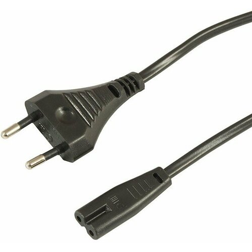 Y001CEE716 18m 2x075 BF Шнур сетевой 2-х полюсный прямой вилка CEE716 - розетка IEC C7 18 м 2x075 мм2 чёрный 990₽