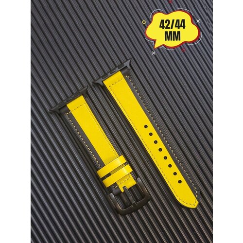 Ремешок для электронных смарт часов Apple кожаный браслет эпл вотч 42, 44, 45 мм