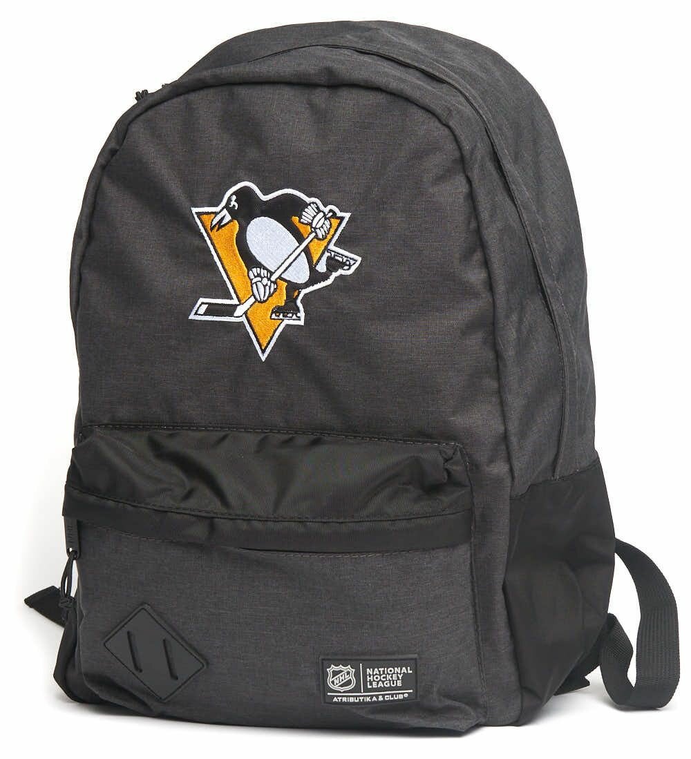 Рюкзак школьный для мальчика, для подростка NHL Pittsburgh Penguins, Питтсбург Пингвинз черный