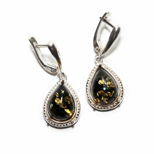 Серьги Балтийский Ювелир, зеленый