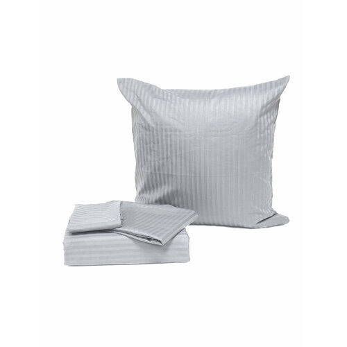 Наволочки из страйп-сатина Полоска 1x1 FSL-014 светло-серый Elin (светло-серый), Наволочка 70x70