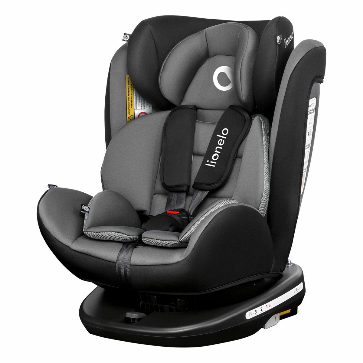 Автокресло Lionelo Bastiaan ISOFIX Grey Black группа 0-1-2-3 (0-36 кг)