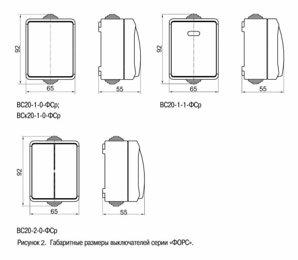 EVS11-K03-10-54-DC ВС20-1-1-ФСр Выключатель 1кл со свет. индикатором для открытой установки IP54 Упаковка (10 шт.) IEK - фото №19