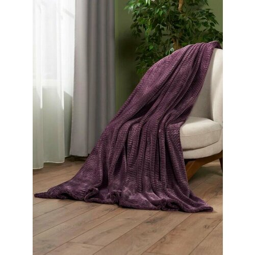 KARTEKS Плед Зигзаг цвет: фиолетовый (180х200 см)