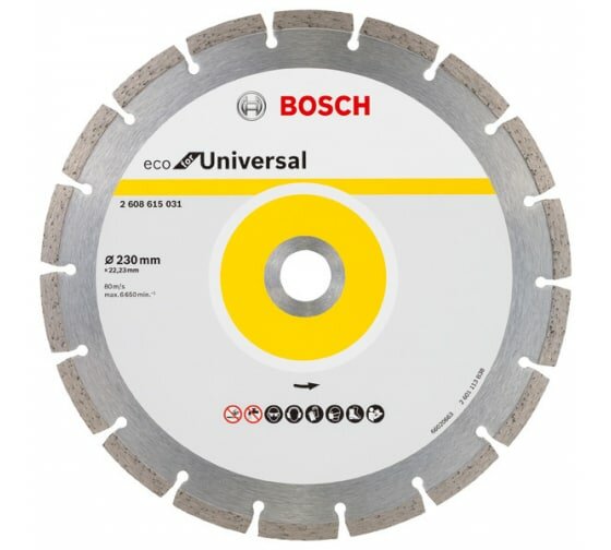 Диск алмазный ECO Universal 230х22.2 мм, 1 шт Bosch 2608615044