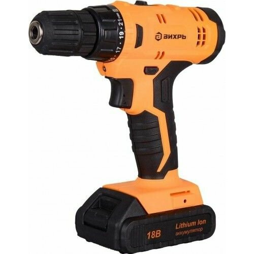 Аккумуляторная дрель-шуруповерт вихрь ДА-18Л-2К 72149 21555₽