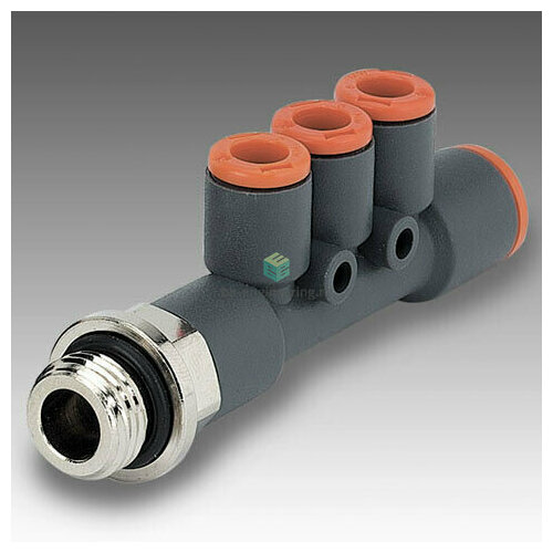 RL45 8X1-6X3+AD.1/4 2L45008 METAL WORK - Разветвитель T-образный с нар. резьбой цанговый G1/4-8 мм