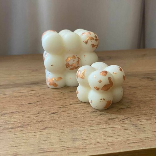 Ароматические свечи Bubble, аромат молок и мёд, 10*10*10 см