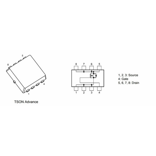 Микросхема TPCC8073 N-Channel MOSFET 30V 27A TSON Advance 10 шт лот fqpf4n90c to 220f 4n90 4n90c n channel mosfet новый оригинальный в наличии