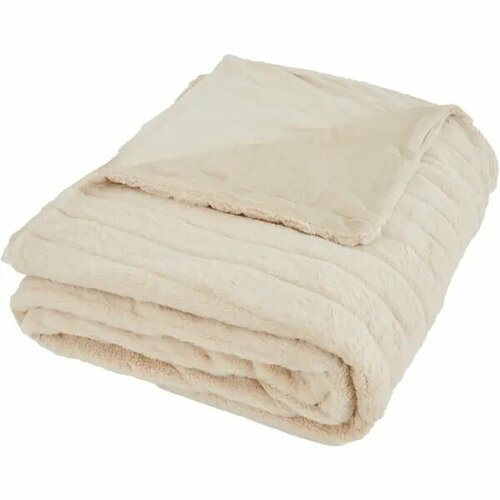 Плед Retro-Refreshed 200x220 см искусственный мех цвет светло-бежевый 10490₽