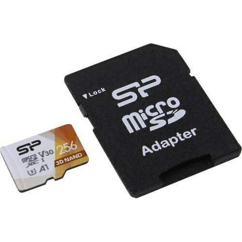 Карта памяти Silicon Power 256GB Superior Pro A2 microSDXC Colorful карта памяти silicon power micro sdxc 256gb superior pro uhs i u3 v30 a1 adp 100 80 mb s