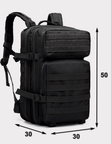Изображение товара Тактический рюкзак, армейский, 45л, черный
