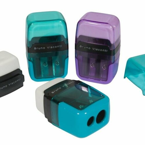 Точилка 2 отверстия с контейнером EASYSHARP с ластиком 586₽