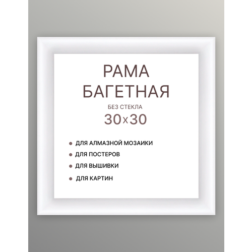 Багетная рама для картин 30х30 для картин по номерам на подрамнике холсте 30 на 30 вышивки рисунка алмазной мозаики