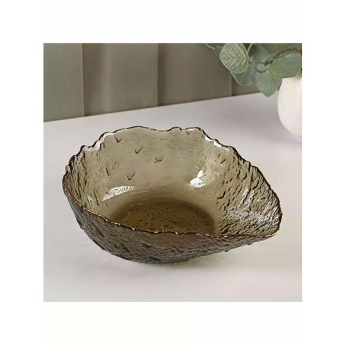 Салатник фигурный Ракушка 225х175х7 см графит 889₽