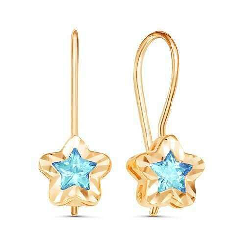 Серьги Nasip, красное золото, 585 проба, фианит