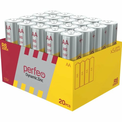 Батарейки Perfeo Dynamic Zinc, 20 штук в коробке