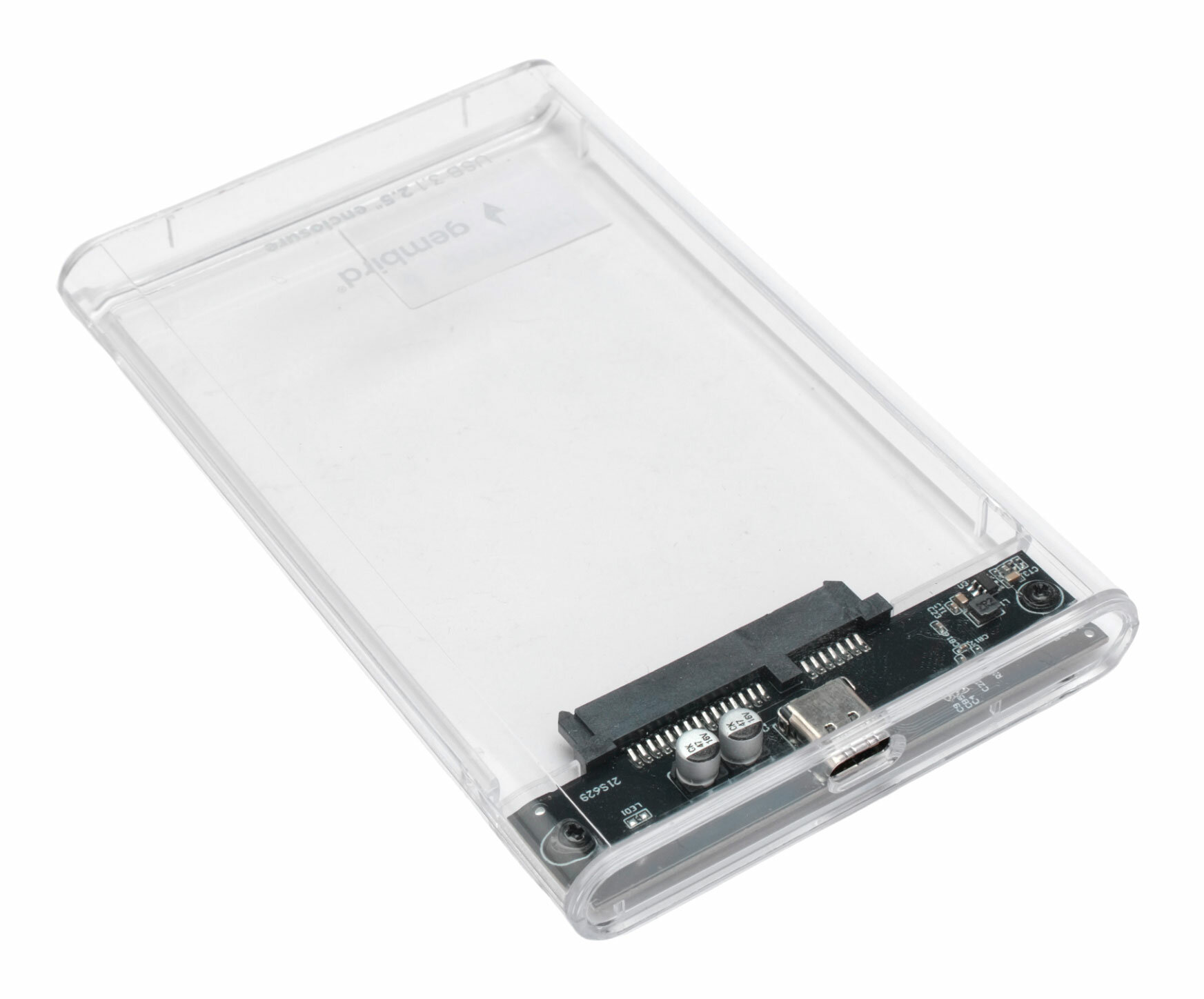 Внешний корпус USB 3.0 для 2.5" HDD/SSD Gembird EE2-U3S-7, порт Type-С, SATA III, пластик, прозрачный