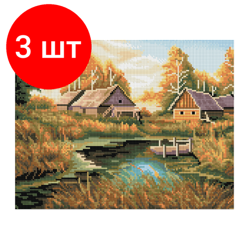Комплект 3 шт, Алмазная мозаика ТРИ совы 