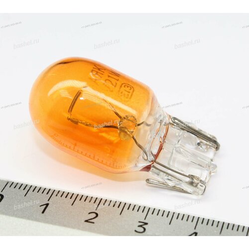 Лампа маяк 12V бесцок WY21W W3x16d жёлтая электротовар 659₽