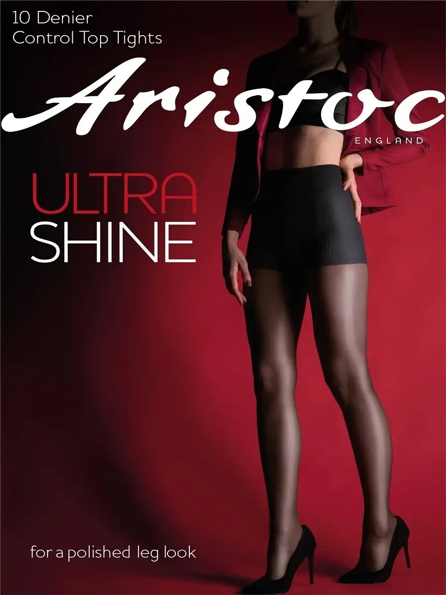 Колготки Aristoc, 10 den, размер 2-3/M, черный, серый