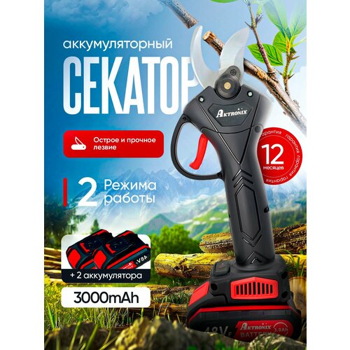 Секатор аккумуляторный садовый 2 АКБ