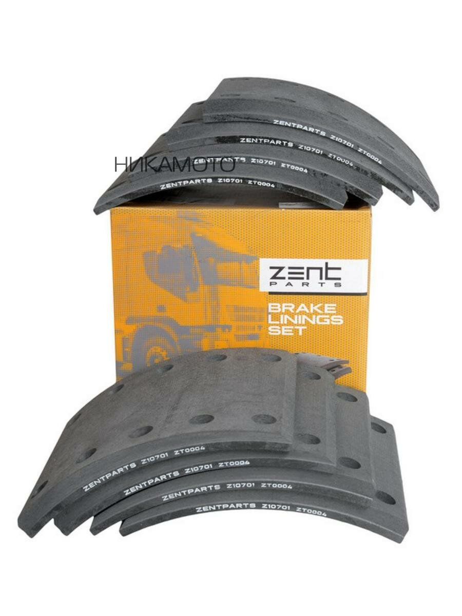 ZENTPARTS Z10701 накладки торм. STD! 8шт. 19032 17.5-10.8 420x180(С закл.93251 8x15 80)\ BPW, DAF, Freuhauf, Kass