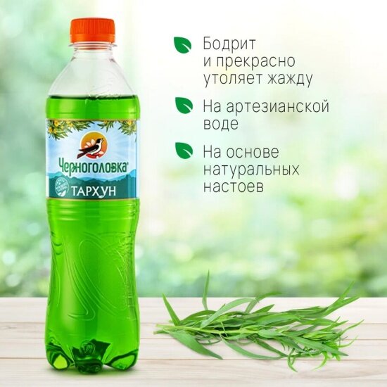 Лимонад Черноголовка Тархун 05 л ПЭТ 12 штук в упаковке