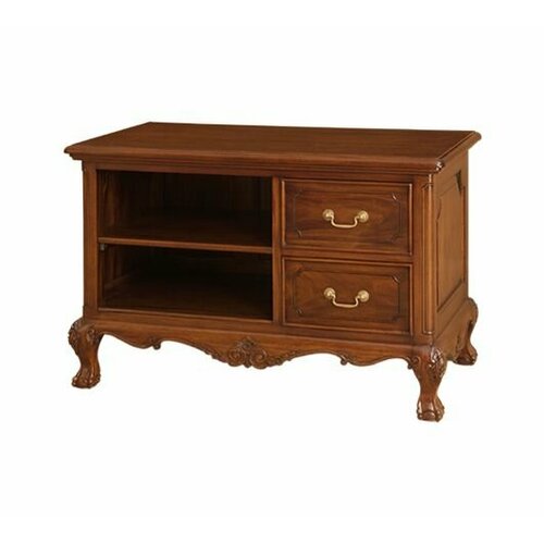 фото Тумба тв в стиле chippendale от domkorleone из красного дерева (mahogany wood), цвет орех naa (светло-коричневый) дом корлеоне