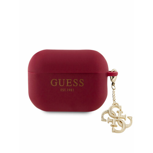 Guess для Airpods Pro 2 чехол Liquid silicone with Big 4G charm Magenta красный, пурпурный