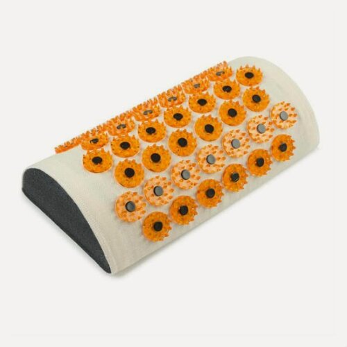 Изображение товара Массажер медиц."Тибетский аппликатор магнитный" мягкий валик д/шеи желтый (МА02)