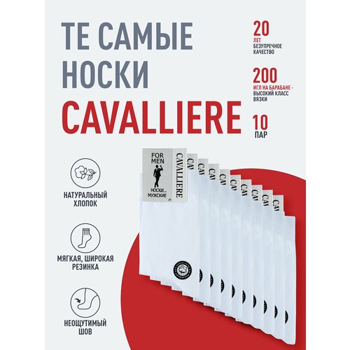 фото Носки rusocks базовая коллекция, комплект, 10 пар, размер 29, белый