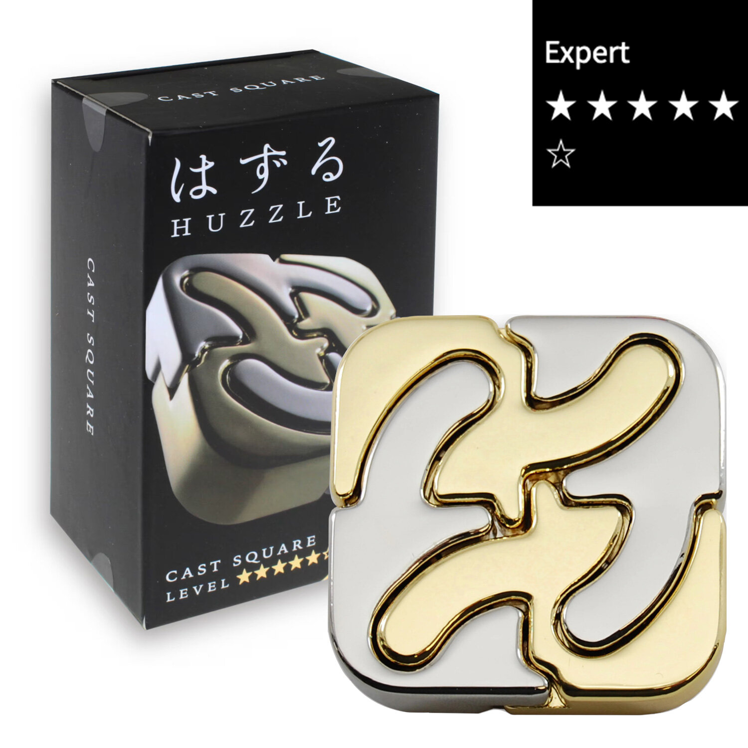 Головоломка металлическая Hanayama Каре 5*, квадрат, игрушка-антистресс, уровень сложности 5 из 6
