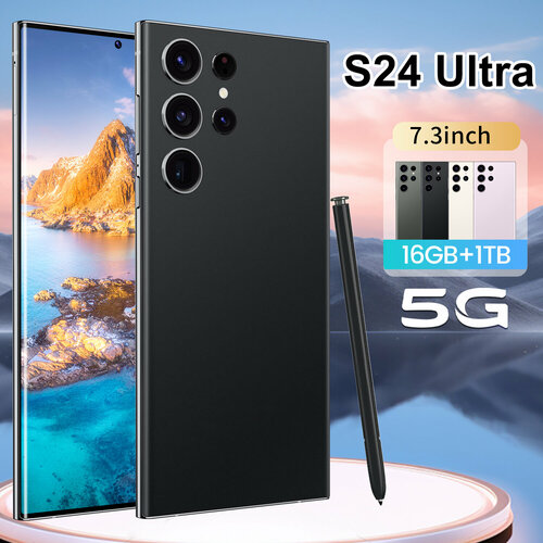 S24 Ultra бизнес-телефон смартфон премиум-класса встроенное перо стилус 16 ГБ1 ТБ сеть 5G Android 13 черный 15999₽
