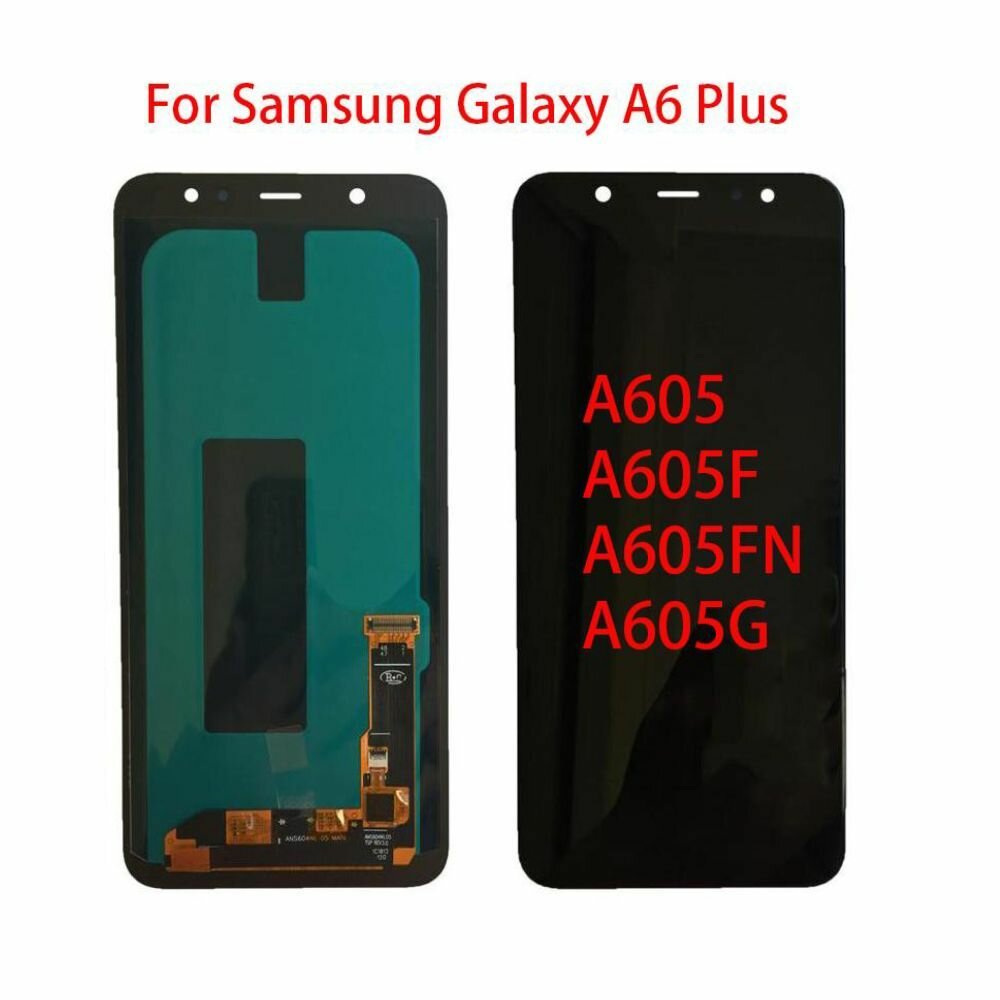 (TFT) Дисплей для Samsung Galaxy A6+ A6 Plus (2018) A605F A605FN A605G Дисплей для в сборе с тачскрином Чёрный